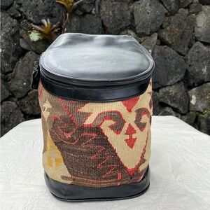 Hilm art woven leather backpack